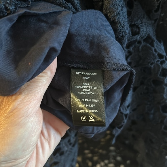 NWT, ASTR the label lace dress in navy, L - Picture 8 of 9